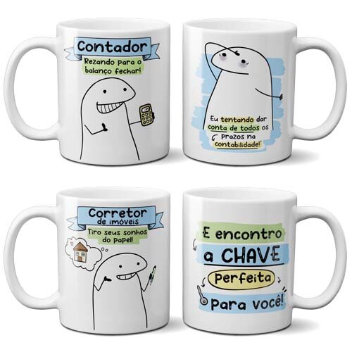 Estampas Profissões Sublimação Canecas Flork 50 Artes Mockup