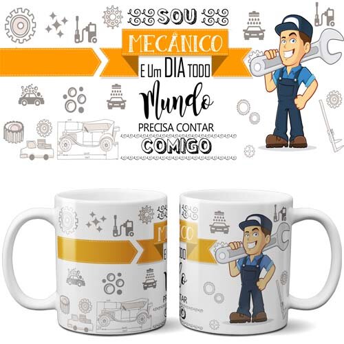 Estampas Canecas Profissões Artes Prontas Editáveis