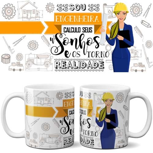 Pacote Artes Editavel Canecas Profissões Mockups Sublimação