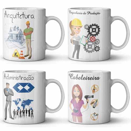Estampas Canecas Vetores Profissões Artes Corel Jpg