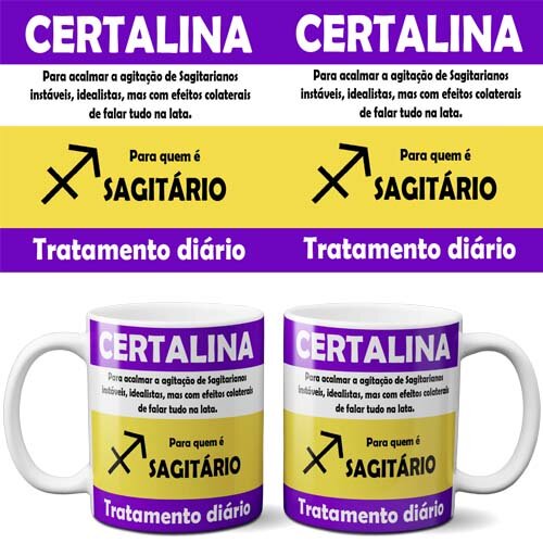 Pacote Artes Sublimação Canecas Signos Divertidos