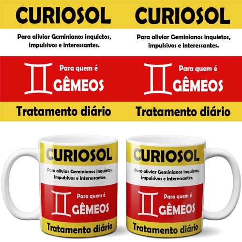Estampas Canecas Signos Divertidos Sublimação Editáveis