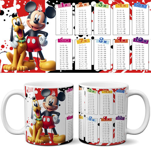 Artes Sublimação Canecas Tabuadas Editáveis Mockups