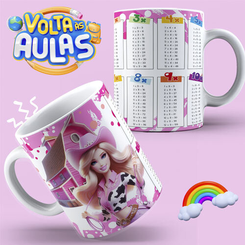 Artes Sublimação Canecas Tabuadas Editáveis Mockups