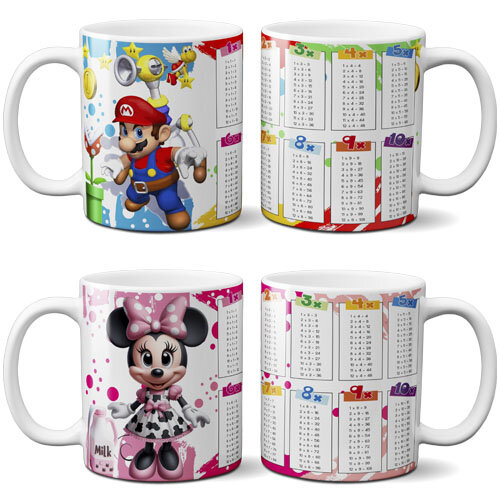 Estampas Canecas Tabuadas Volta Aulas Artes Sublimação