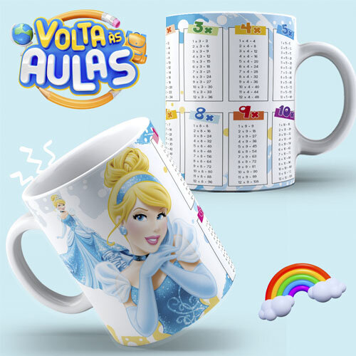 Estampas Canecas Tabuadas Volta Aulas Artes Sublimação