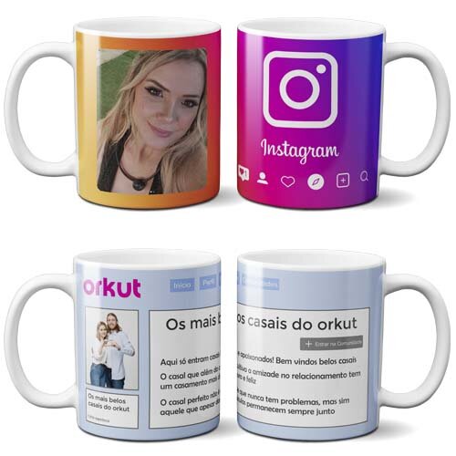 Artes Prontas Sublimação Editáveis Canecas Redes Sociais