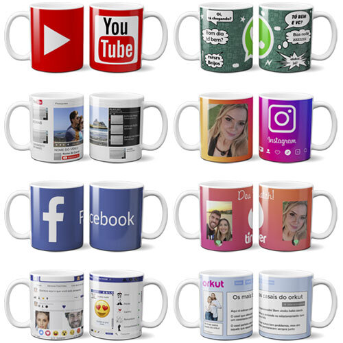 Pacote Artes Canecas Redes Sociais Sublimação Estampas
