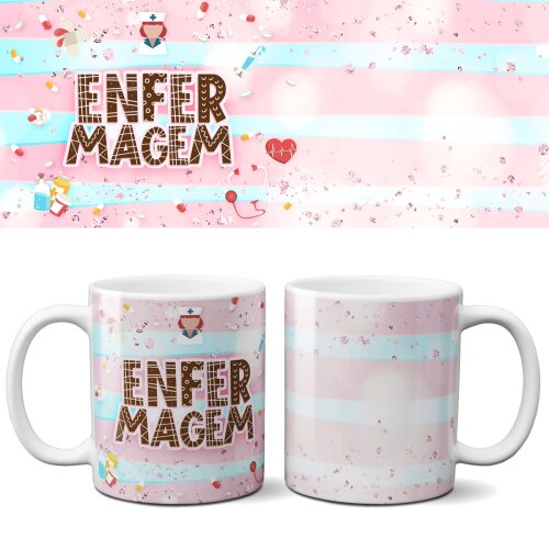 Artes Canecas Profissões Sublimação Estampas Delicadas