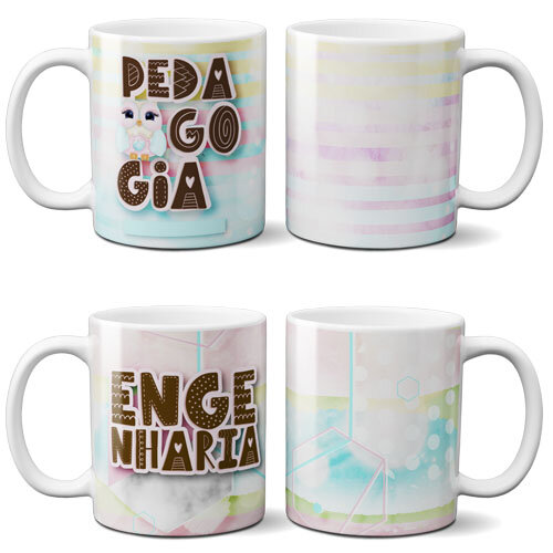 Pacote Artes Delicadas Canecas Profissões Mockups Sublimação