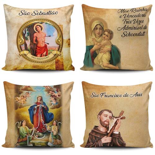 Artes Religiosas Católicas Sublimação Almofadas Psd
