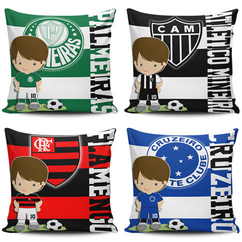 Pacote 20 Artes Almofadas Times Futebol Bonequinhos Mockups