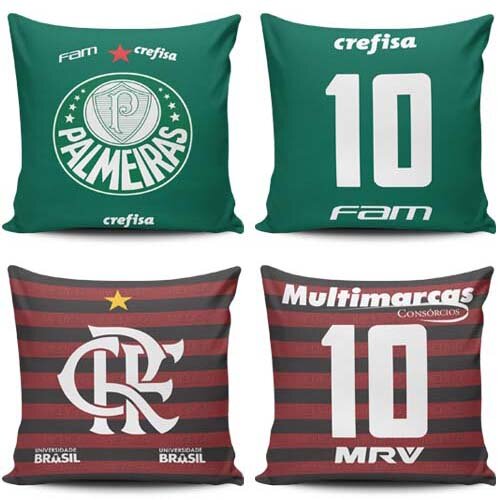 Artes Almofadas Times Futebol Estampas Sublimação Mockups