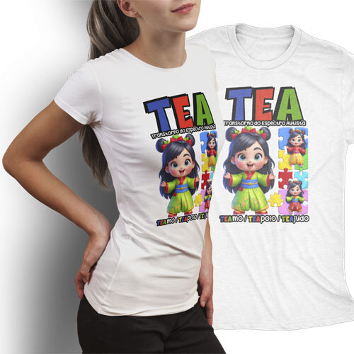 Estampas Artes Autista Sublimação Camisetas Autismo
