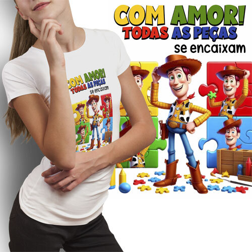 Artes Autismo Estampas Sublimação Camisetas Autista