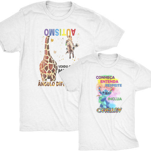 Pacote 50 Artes Estampas Camisetas Autista Autismo Editáveis