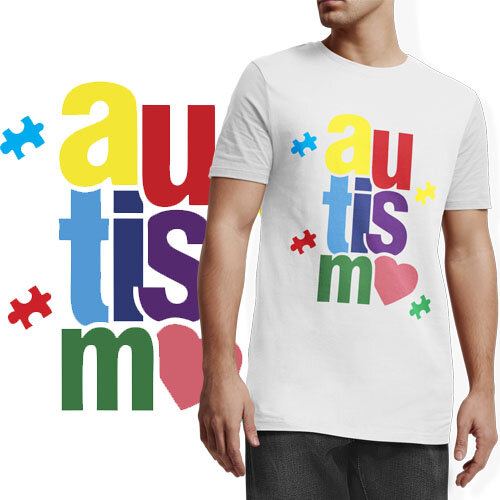 Estampas Camisetas Autista Autismo Sublimação Mockups Artes
