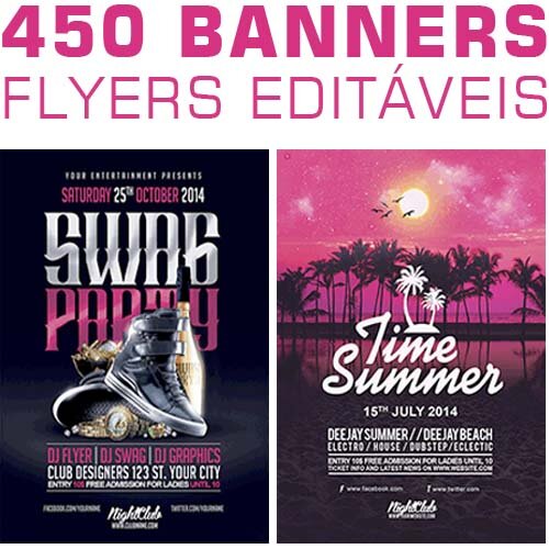 Flyers Banners Posters Editáveis Psd Cartazes 450 Artes