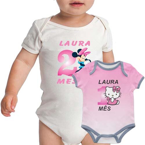 Artes Vetores Mesversário Body Baby Editáveis Sublimação
