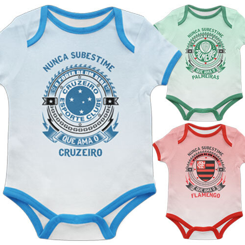 Pacote Artes Body Baby Estampas Times Futebol Mockups