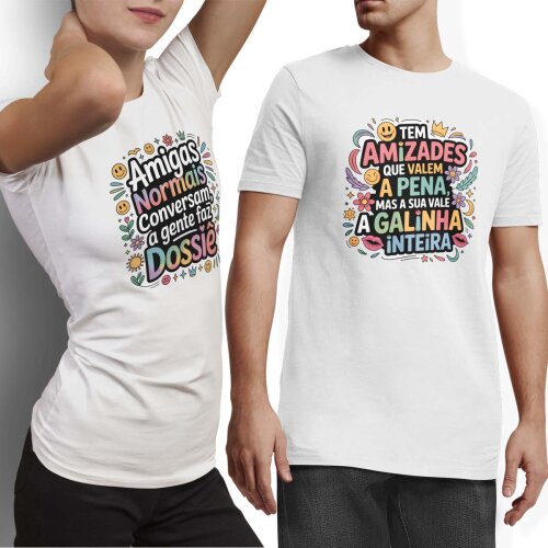 Estampas Camisetas Dia Amizade Sublimação Artes Frases Amigas