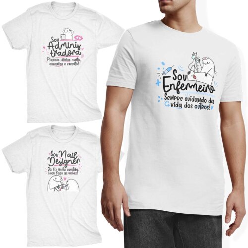 Pack Artes Florks Profissões Camisetas Sublimação Mockups