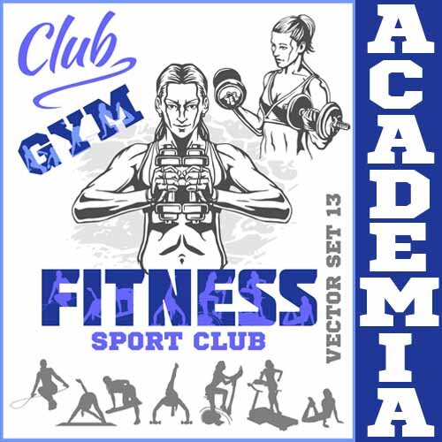 Pacote Artes Vetores Camisetas Fitness Academia Sublimação