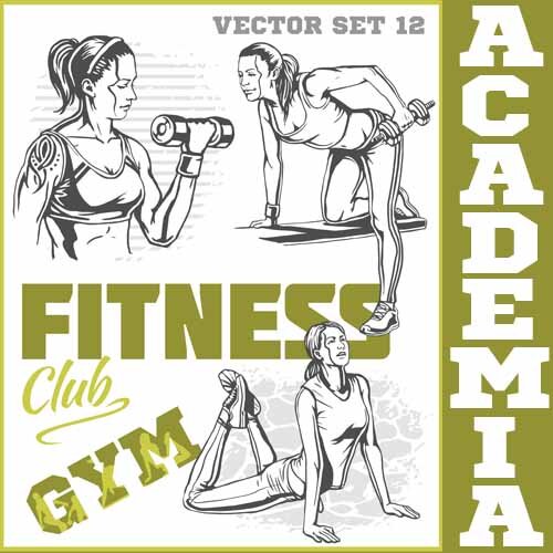 Pacote Artes Vetores Camisetas Fitness Academia Sublimação