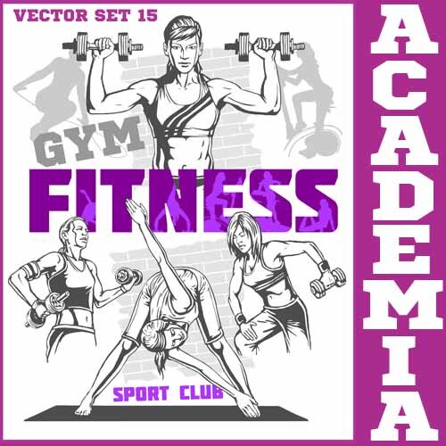 Pacote Artes Vetores Camisetas Fitness Academia Sublimação
