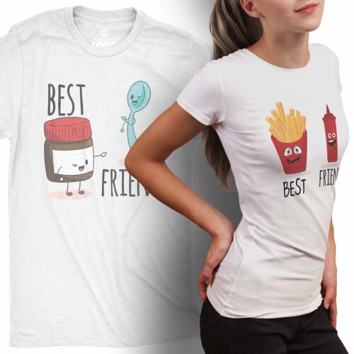 Vetores Best Friends Sublimação Camisetas Artes Editáveis