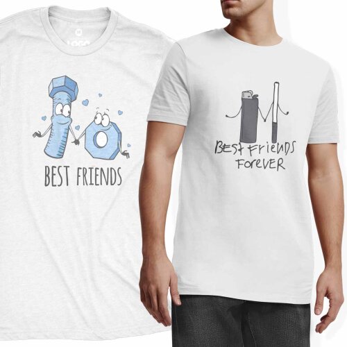 Pacote Artes Best Friends Vetores Par Perfeito Sublimação