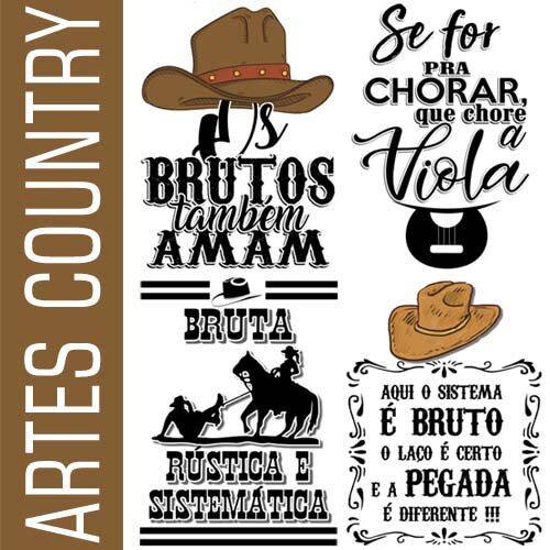 Estampas Country Rodeio Sertanejo Cavalos Artes Sublimação