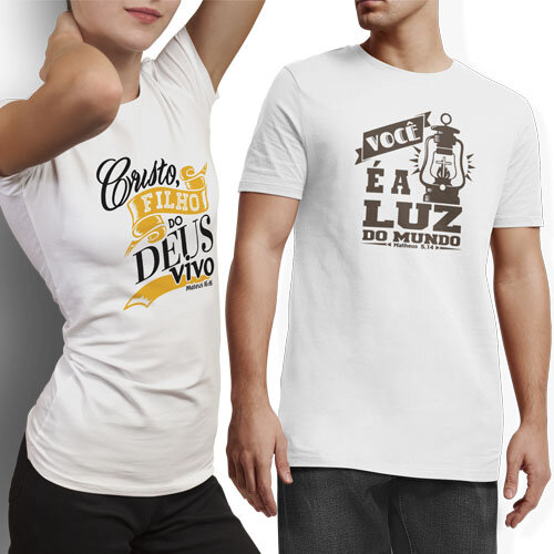 Artes Gospel Evangélicos Sublimação Camisetas Vetores Pack2