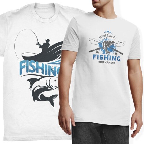 Artes Pesca Pescaria Vetor Eps Photoshop Artes Camisetas