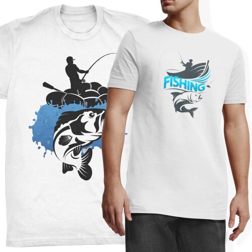 Pacote Artes Eps Photoshop Pesca Pescaria Camisetas Editável