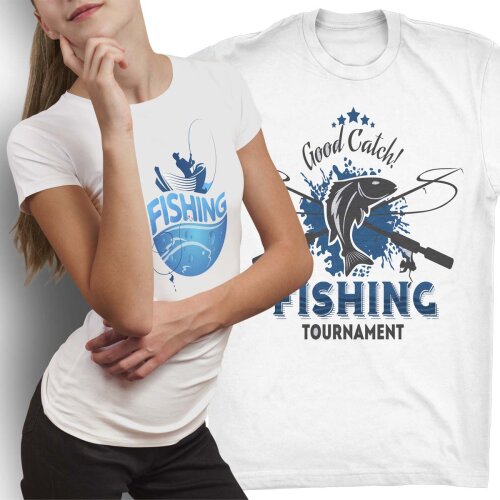 Estampas Camisetas Pesca Vetor Eps Photoshop Pescaria