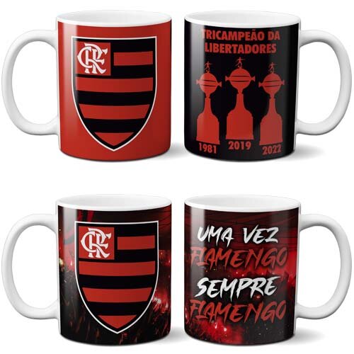 Pack Artes Sublimação Canecas Flamengo Campeão Mockups