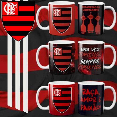 Pacote Artes Flamengo Campeão Sublimação Canecas Mockups