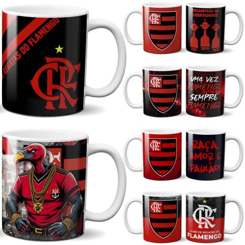 Pacote Artes Flamengo Campeão Sublimação Canecas Mockups
