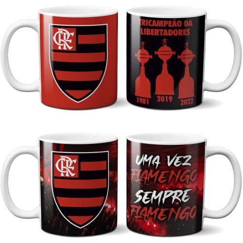 Pacote Artes Flamengo Campeão Sublimação Canecas Mockups