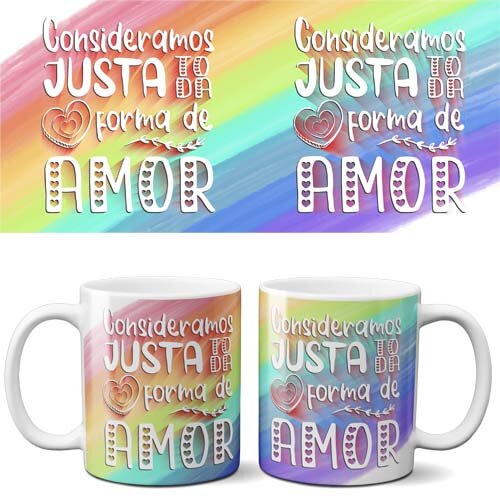 Estampas Canecas Lgbt Orgulho Gay Sublimação Mockups