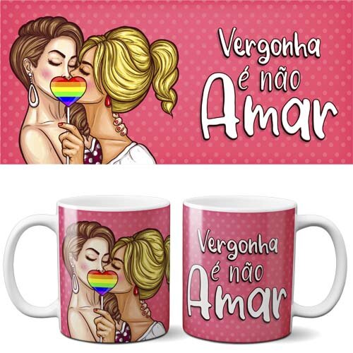 Estampas Canecas Lgbt Orgulho Gay Sublimação Mockups