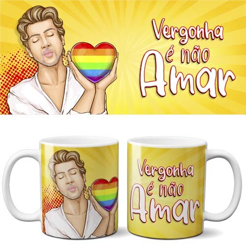 Estampas Canecas Lgbt Orgulho Gay Sublimação Mockups