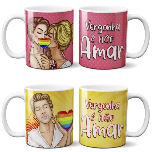 Pacote 10 Artes Orgulho Gay Lgbt Sublimação Mockups