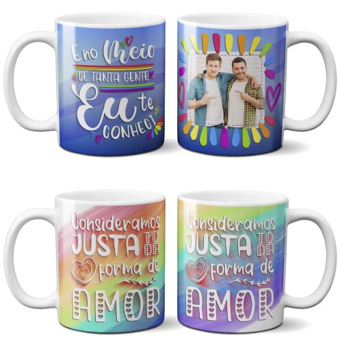 Artes Canecas Orgulho Gay Lgbt Sublimação Mockups