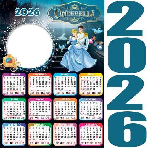 Artes Calendários 2026 Infantil Crianças Png Molduras Fotos