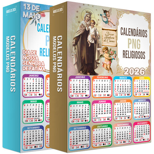 Artes Calendários 2026 Png Religiosos Santos Católicos Foto