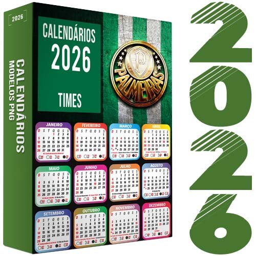 Calendários Png 2026 Times Futebol Molduras Brasileirão