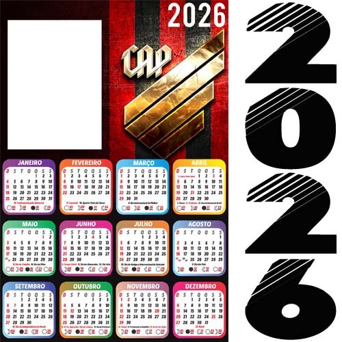 Calendários Png 2026 Times Futebol Molduras Brasileirão