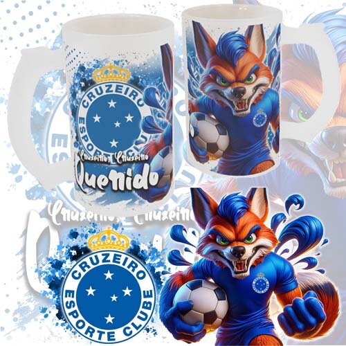 Pack Artes Canecas Chopp Mascotes Times Futebol Sublimação